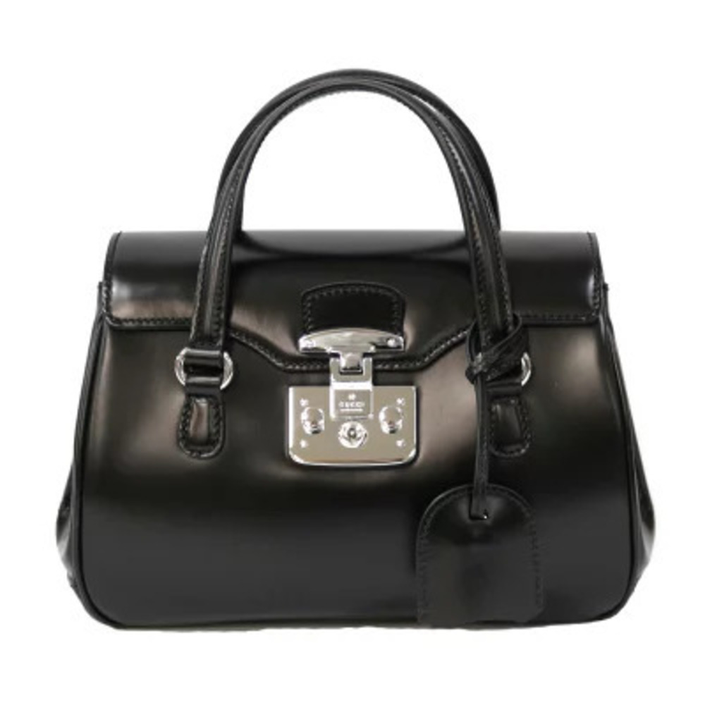 Gucci Lady Lock 2way handbag push lock closure structured leather